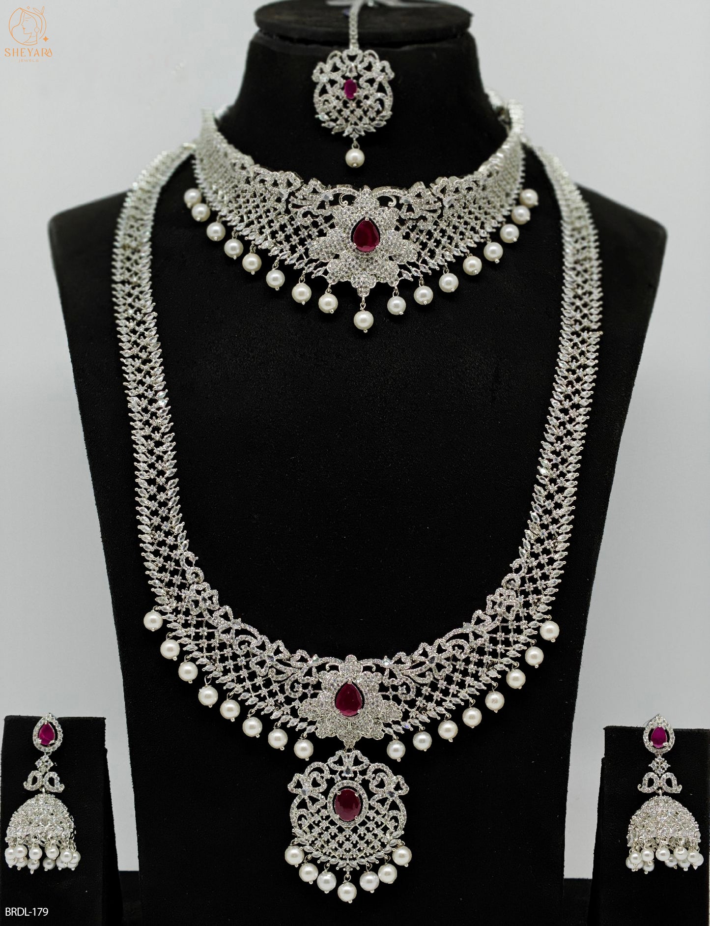 SILVER BRIDAL SET