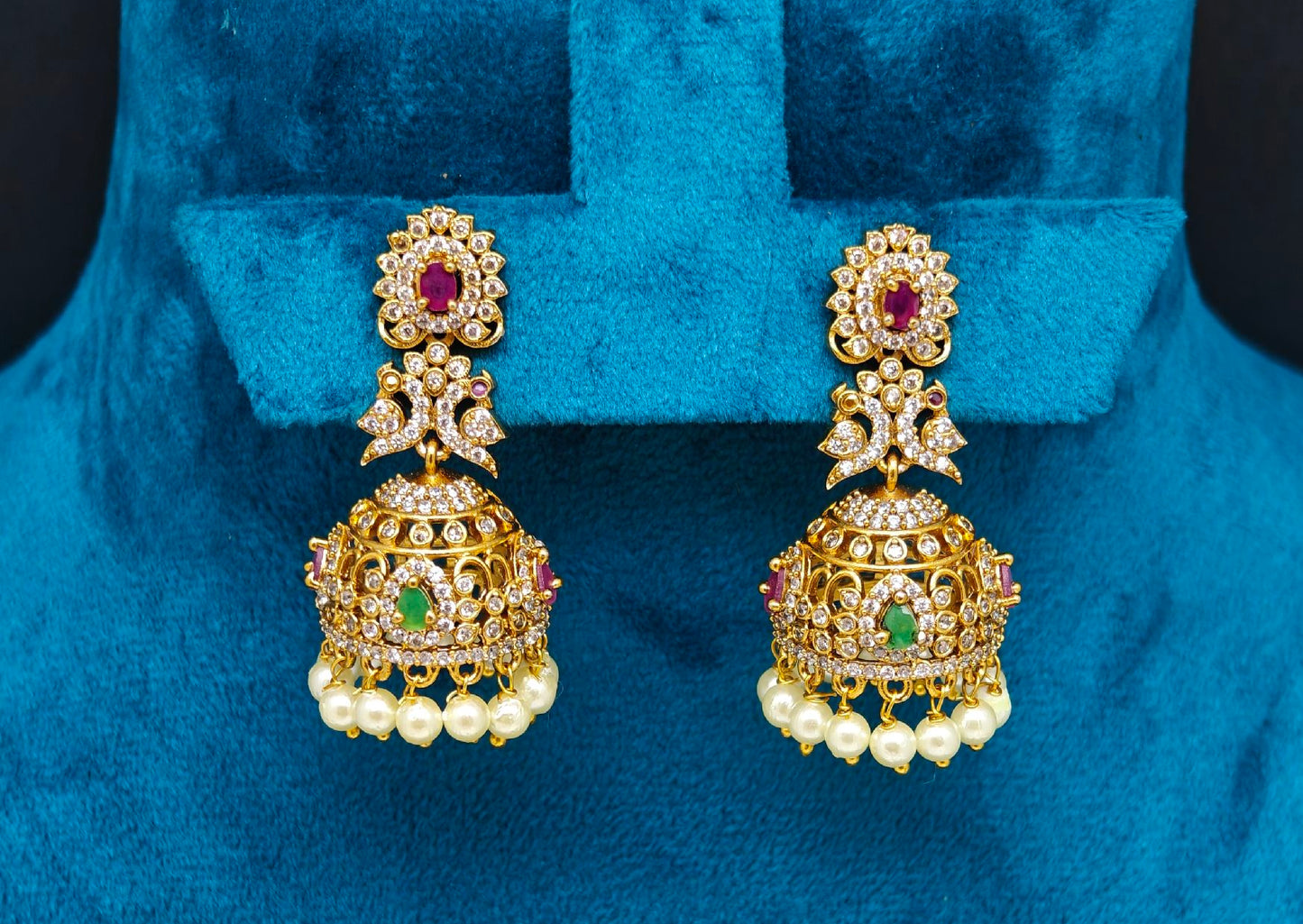 jhumka with stones