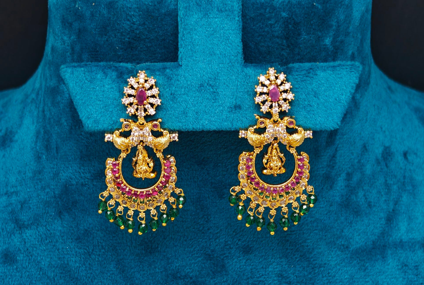 chandbaali earrings with Laxmi design