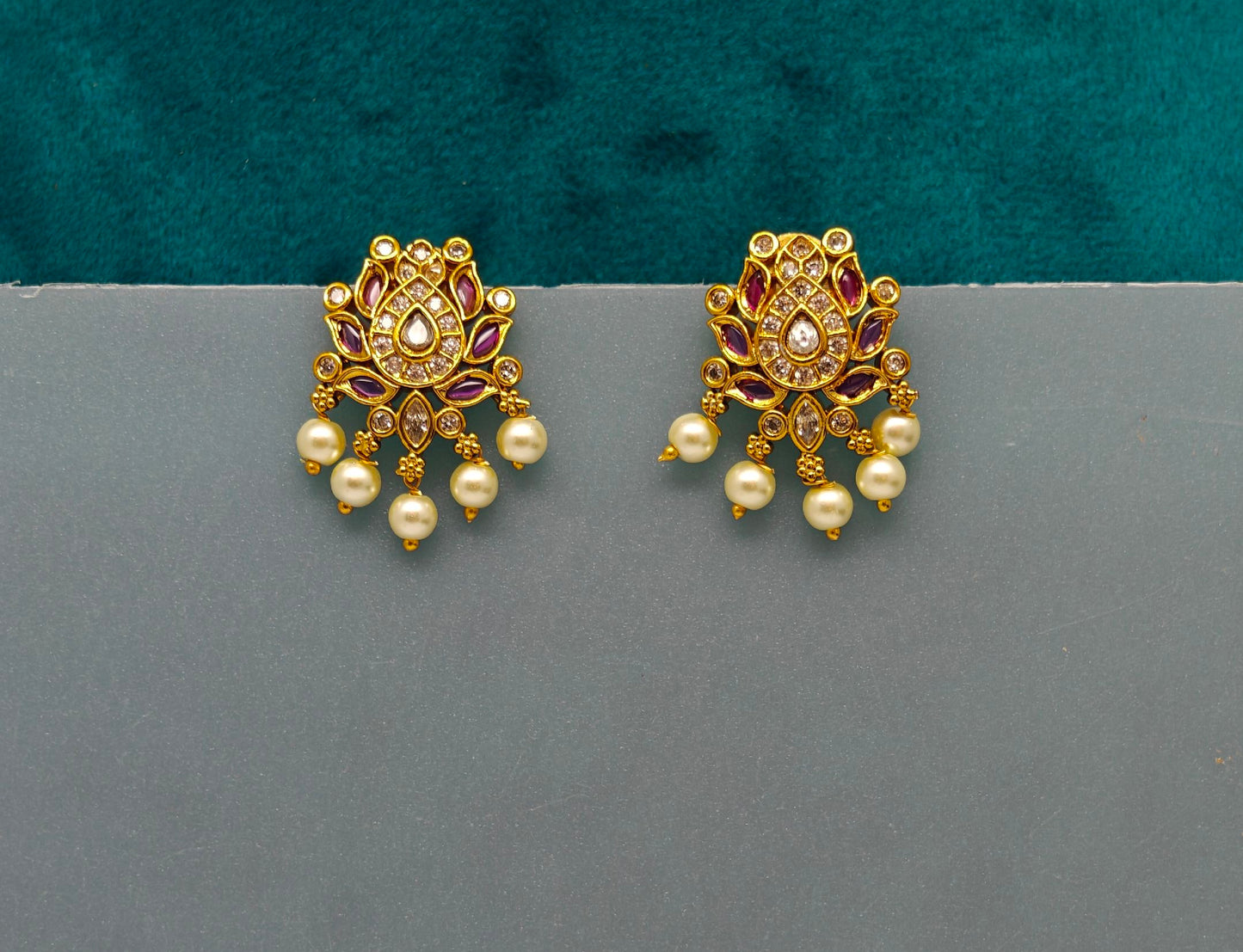studded with lotus design