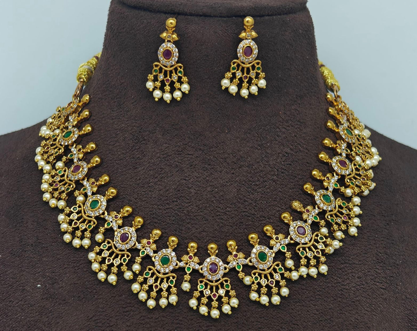 short necklace pearls design necklace