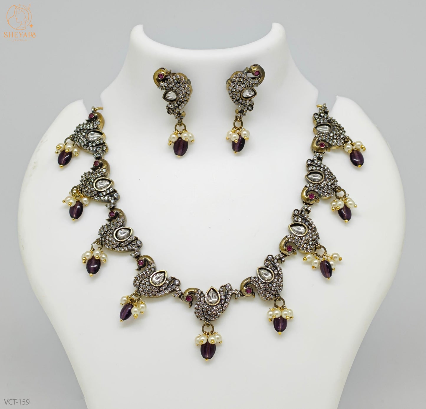 Peacock design NECK SET