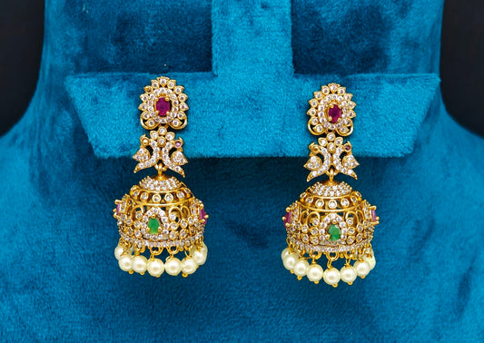 jhumka with stones